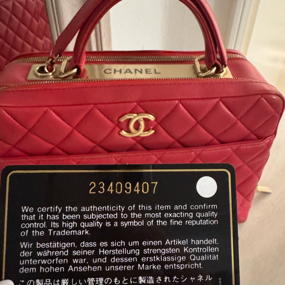 Chanel Red Quilted Satchel - Picture 2 of 8